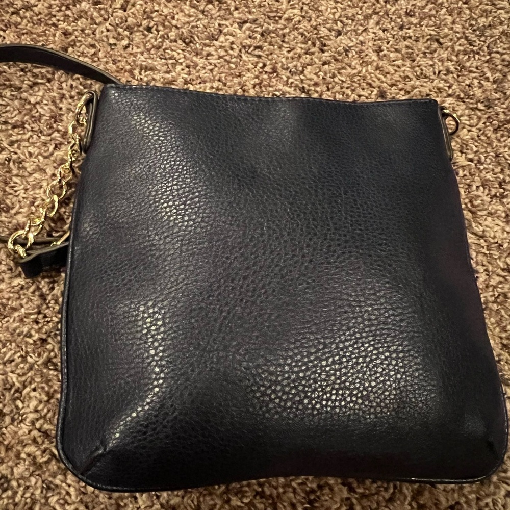 Anne Klein Navy Blue Crossbody with adjustable strap, gold tone hardware, NWOT - Picture 7 of 13